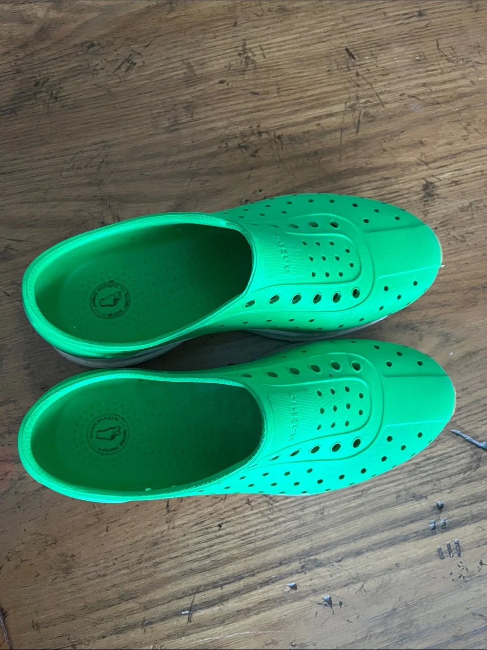 Native Kids Slip-On Water Shoes in Neon Green